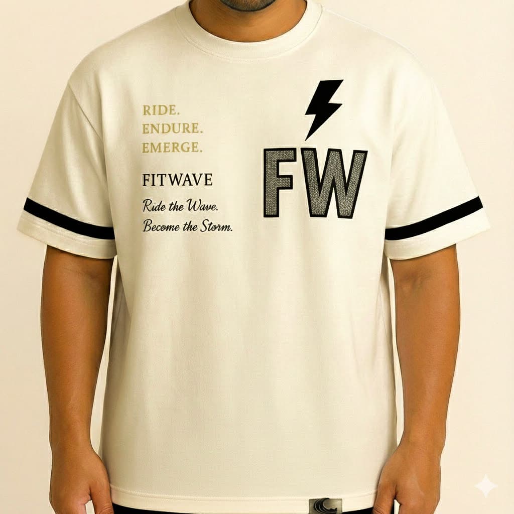 StormCore Tee (Cream) — Front